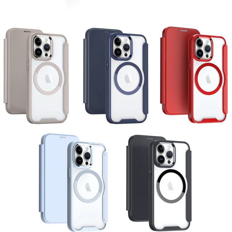 For iPhone 15 Pro Max MagSafe RFID Blocking Adsorption Flip Leather Phone Case(Red) - iPhone 15 Pro Max Cases by PMC TechLife | Online Shopping South Africa | PMC TechLife | Buy Now Pay Later Mobicred