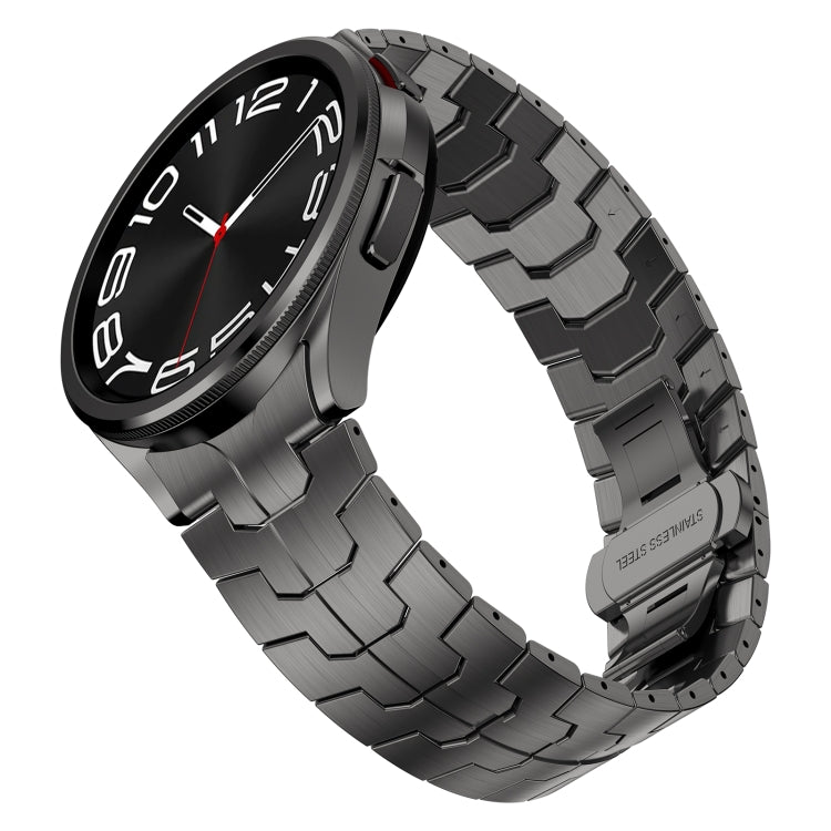 For Samsung Galaxy Watch 5 Pro Lron Man Curved Connection Stainless Steel Watch Band(Gray) - Watch Bands by PMC TechLife | Online Shopping South Africa | PMC TechLife