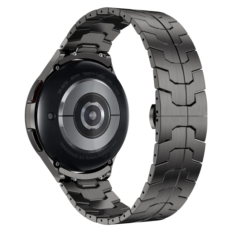 For Samsung Galaxy Watch 4 Classic 42 / 46mm Lron Man Curved Connection Stainless Steel Watch Band(Gray) - Watch Bands by PMC TechLife | Online Shopping South Africa | PMC TechLife