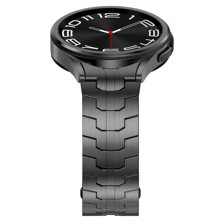 For Samsung Galaxy Watch 4 Classic 42 / 46mm Lron Man Curved Connection Stainless Steel Watch Band(Gray) - Watch Bands by PMC TechLife | Online Shopping South Africa | PMC TechLife