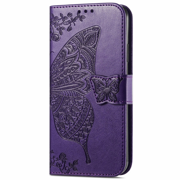 For Blackview A96 Butterfly Love Flower Embossed Leather Phone Case(Dark Purple) - More Brand by PMC Jewellery | Online Shopping South Africa | PMC Jewellery | Buy Now Pay Later Mobicred