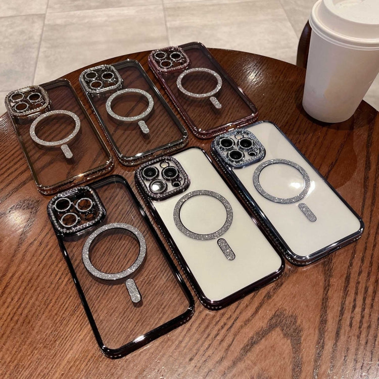 For iPhone 16e Diamond Plated MagSafe TPU Phone Case(Gold) - iPhone 16e Cases by PMC TechLife | Online Shopping South Africa | PMC TechLife | Buy Now Pay Later Mobicred