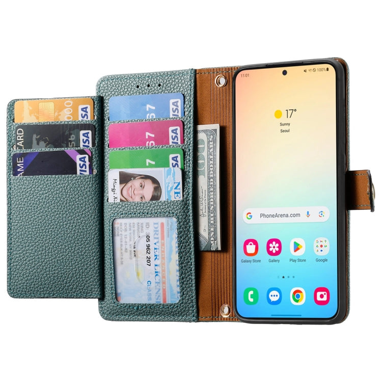 For Samsung Galaxy S24 5G Love Zipper Lanyard Leather Phone Case(Green) - Galaxy S24 5G Cases by PMC Jewellery | Online Shopping South Africa | PMC Jewellery | Buy Now Pay Later Mobicred