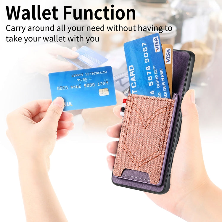 For Samsung Galaxy S25 Ultra 5G Denim Texture Leather Skin Phone Case with Card Slot(Purple) - Galaxy S25 Ultra 5G Cases by PMC Jewellery | Online Shopping South Africa | PMC Jewellery | Buy Now Pay Later Mobicred