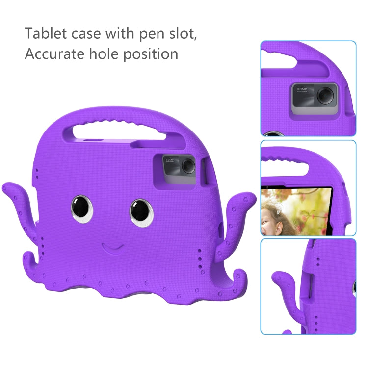 For Samsung Galaxy Tab S9 / S9 FE / S7 / S8 Octopus Style EVA Hybrid PC Shockproof Tablet Case with Strap(Purple) - Galaxy Tab S9 Cases by PMC Jewellery | Online Shopping South Africa | PMC Jewellery | Buy Now Pay Later Mobicred