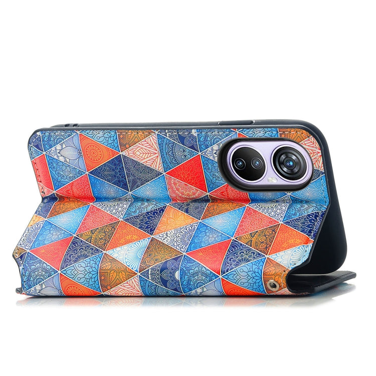 For Blackview A200 Pro CaseNeo Colorful Magnetic Leather Phone Case(Rhombus Mandala) - More Brand by PMC TechLife | Online Shopping South Africa | PMC TechLife