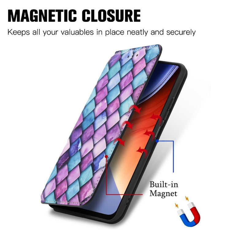 For Blackview  A96 CaseNeo Colorful Magnetic Leather Phone Case(Purple Scales) - More Brand by PMC TechLife | Online Shopping South Africa | PMC TechLife