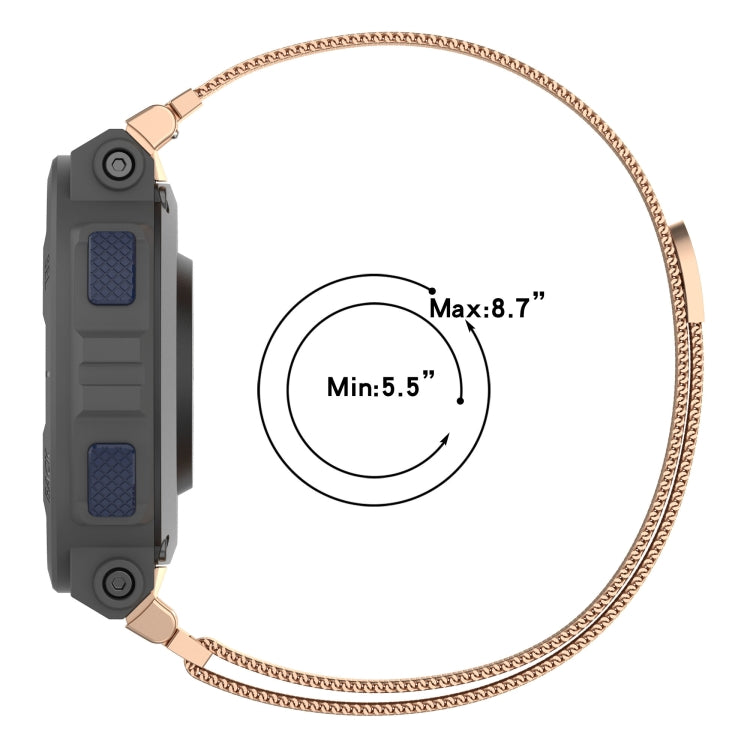 For Amazfit Active Edge A2212 Milan Magnetic Steel Mesh Watch Band(Gold) - free shipping - PMC TechLife - Order now!