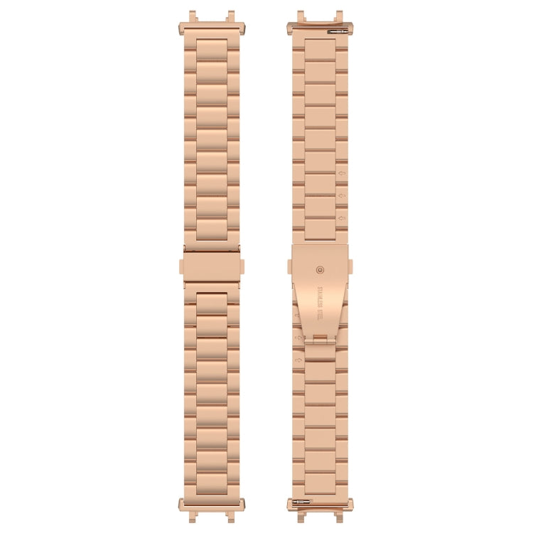 For Amazfit Active Edge A2212 Three Beads Stainless Steel Watch Band(Rose Gold) - free shipping - PMC TechLife - Order now!