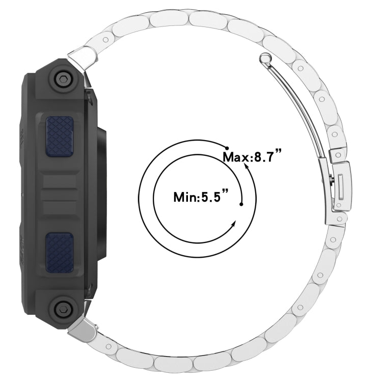 For Amazfit Active Edge A2212 Three Beads Stainless Steel Watch Band(Rose Gold) - free shipping - PMC TechLife - Order now!