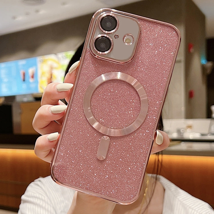 For iPhone 16 Plus Glitter Electroplating MagSafe TPU Phone Case(Rose  Gold) - iPhone 16 Plus Cases by PMC Jewellery | Online Shopping South Africa | PMC Jewellery | Buy Now Pay Later Mobicred