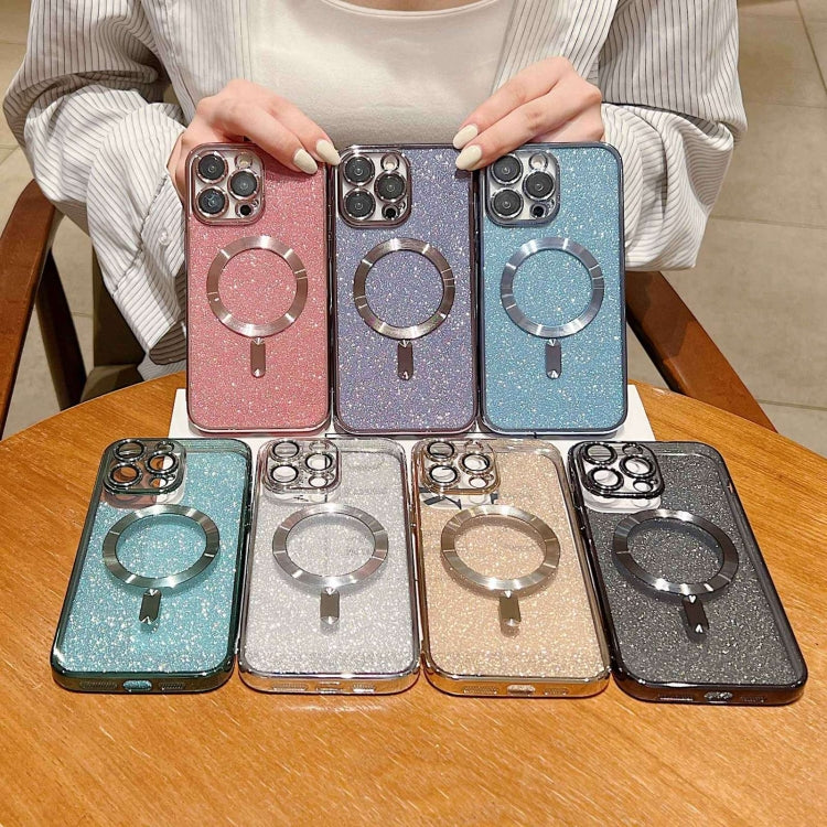 For iPhone 16 Plus Glitter Electroplating MagSafe TPU Phone Case(Blue) - free shipping - PMC TechLife - Order now!