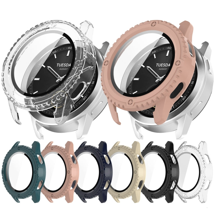 For Xiaomi Watch S3 PC + Tempered Film Integrated Watch Protective Case(Blue) - Watch Cases by PMC TechLife | Online Shopping South Africa | PMC TechLife | Buy Now Pay Later Mobicred