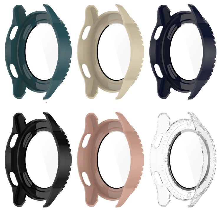 For Xiaomi Watch S3 PC + Tempered Film Integrated Watch Protective Case(Beige) - Watch Cases by PMC TechLife | Online Shopping South Africa | PMC TechLife | Buy Now Pay Later Mobicred