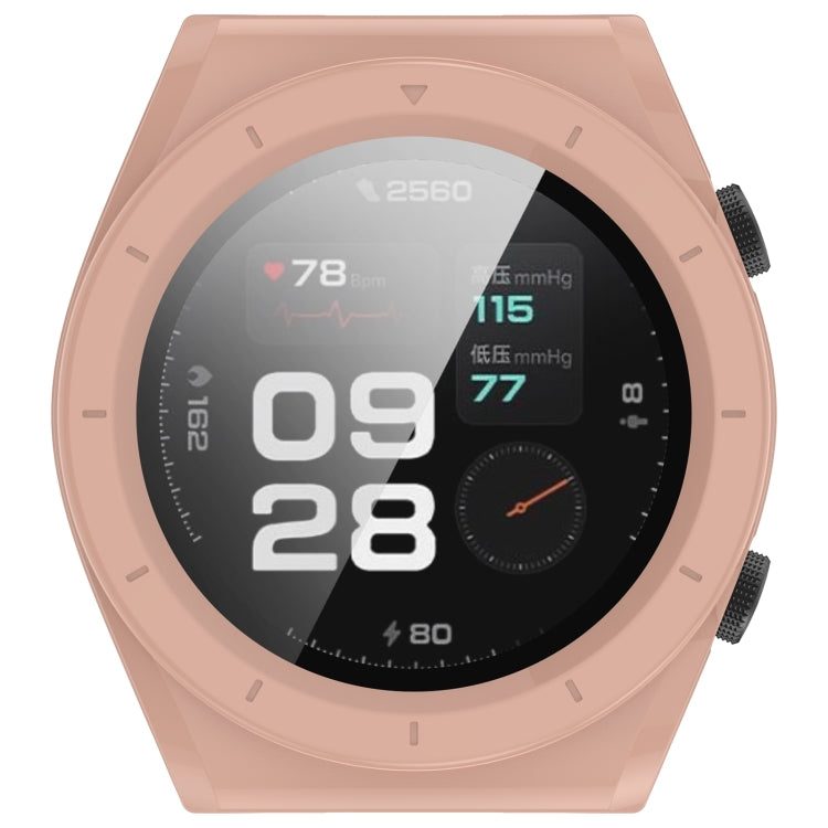 For Xiaomi Watch H1 PC + Tempered Film Integrated Watch Protective Case(Pink) - Watch Cases by PMC TechLife | Online Shopping South Africa | PMC TechLife | Buy Now Pay Later Mobicred