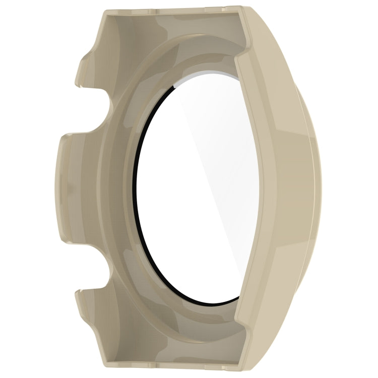 For Xiaomi Watch H1 PC + Tempered Film Integrated Watch Protective Case(Beige) - Watch Cases by PMC TechLife | Online Shopping South Africa | PMC TechLife | Buy Now Pay Later Mobicred