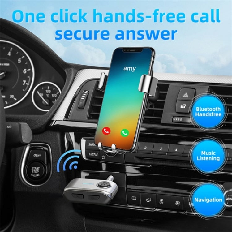 With Type-C Input TF Card Slot Hands-Free AUX Car Bluetooth Receiver - Bluetooth Car Kits by PMC Jewellery | Online Shopping South Africa | PMC Jewellery | Buy Now Pay Later Mobicred