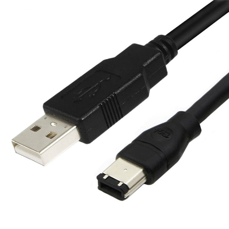 JUNSUNMAY Firewire IEEE 1394 6 Pin Male to USB 2.0 Male Adaptor Convertor Cable Cord, Length:3m - free shipping - PMC Jewellery - Order now!