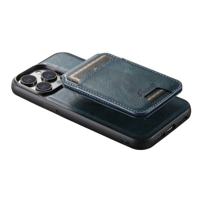 For iPhone 12 Pro Suteni H15 MagSafe Oil Eax Leather Detachable Wallet Back Phone Case(Blue) - iPhone 12 / 12 Pro Cases by Suteni | Online Shopping South Africa | PMC Jewellery | Buy Now Pay Later Mobicred