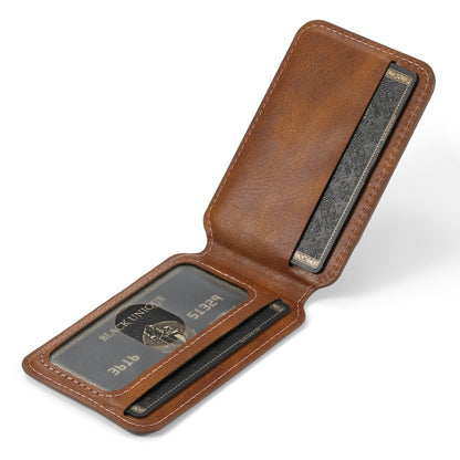 For iPhone 13 Pro Max Suteni H15 MagSafe Oil Eax Leather Detachable Wallet Back Phone Case(Brown) - iPhone 13 Pro Max Cases by Suteni | Online Shopping South Africa | PMC Jewellery | Buy Now Pay Later Mobicred