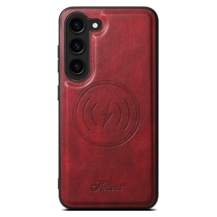For Samsung Galaxy S23+ 5G Suteni H15  Oil Eax Leather Detachable Wallet Back Phone Case(Red) - Galaxy S23+ 5G Cases by Suteni | Online Shopping South Africa | PMC TechLife | Buy Now Pay Later Mobicred