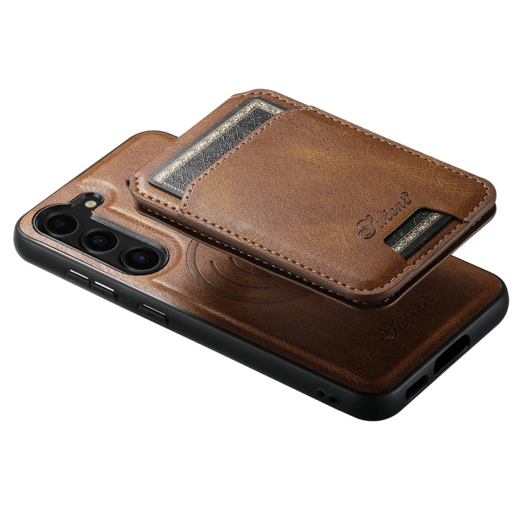 For Samsung Galaxy S23 5G Suteni H15  Oil Eax Leather Detachable Wallet Back Phone Case(Black) - Galaxy S23 5G Cases by Suteni | Online Shopping South Africa | PMC TechLife | Buy Now Pay Later Mobicred