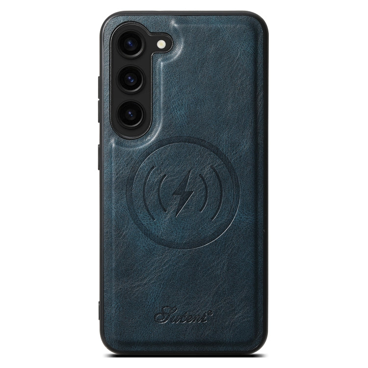 For Samsung Galaxy S23 5G Suteni H15  Oil Eax Leather Detachable Wallet Back Phone Case(Blue) - free shipping - PMC TechLife - Order now!