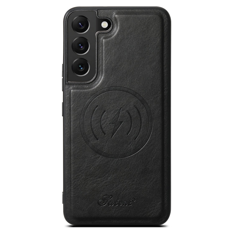 For Samsung Galaxy S22+ 5G Suteni H15  Oil Eax Leather Detachable Wallet Back Phone Case(Black) - free shipping - PMC TechLife - Order now!