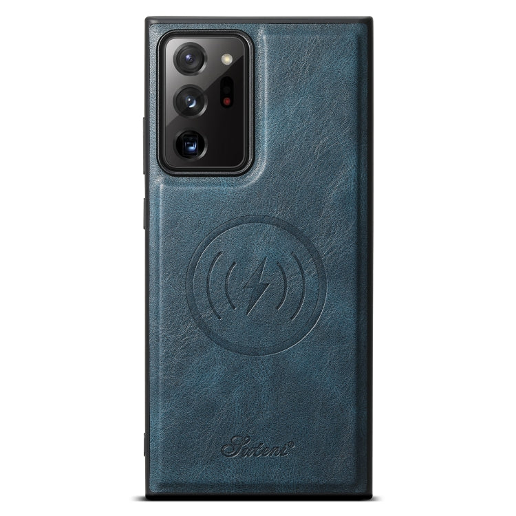 For Samsung Galaxy Note20 Ultra 5G Suteni H15  Oil Eax Leather Detachable Wallet Back Phone Case(Blue) - free shipping - PMC TechLife - Order now!
