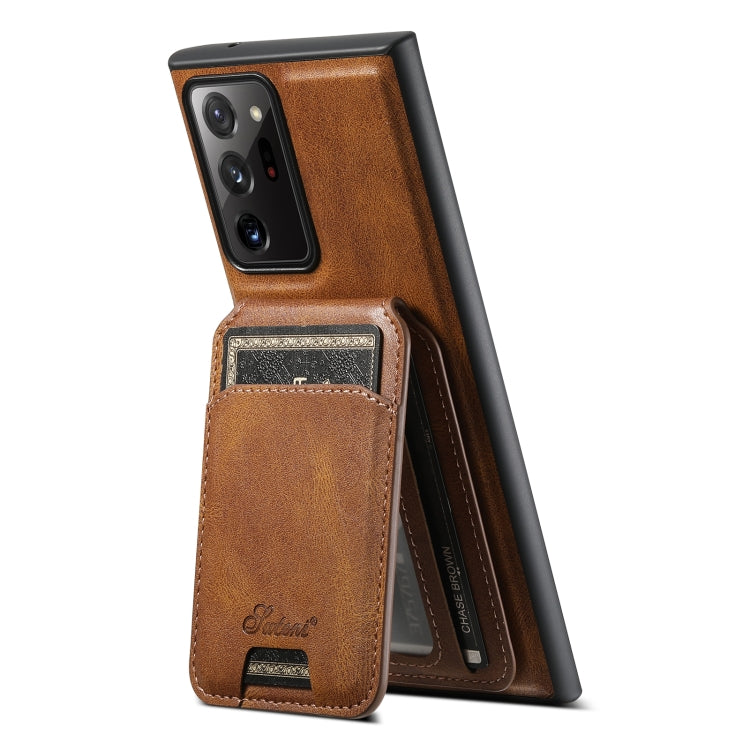 For Samsung Galaxy Note20 Ultra 5G Suteni H15  Oil Eax Leather Detachable Wallet Back Phone Case(Blue) - free shipping - PMC TechLife - Order now!