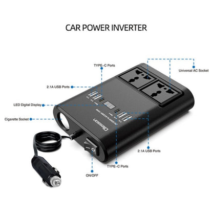 Car 150W Power Socket Cigarette Lighter Car Charger 4USB+2Type-C Car Power Inverter - Car Charger by PMC Jewellery | Online Shopping South Africa | PMC Jewellery | Buy Now Pay Later Mobicred