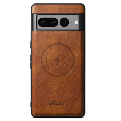 For Google Pixel 7 Pro Suteni H15 Oil Eax Leather Detachable Wallet Back Phone Case(Brown) - Google Cases by Suteni | Online Shopping South Africa | PMC Jewellery | Buy Now Pay Later Mobicred