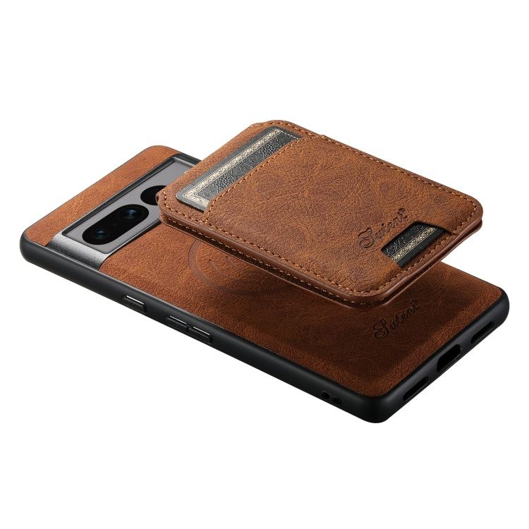 For Google Pixel 7a Suteni H16 Litchi Texture Leather Detachable Wallet Back Phone Case(Black) - free shipping - PMC TechLife - Order now!