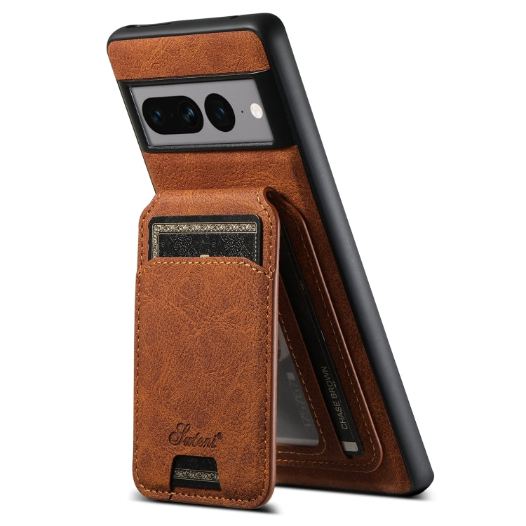 For Google Pixel 7a Suteni H16 Litchi Texture Leather Detachable Wallet Back Phone Case(Khaki) - Google Cases by Suteni | Online Shopping South Africa | PMC TechLife | Buy Now Pay Later Mobicred
