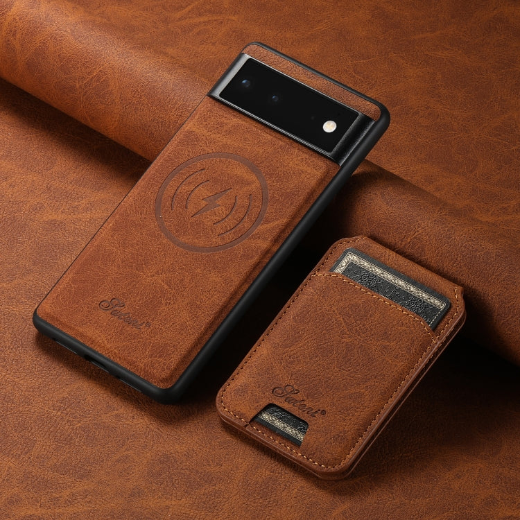 For Google Pixel 6 Pro Suteni H16 Litchi Texture Leather Detachable Wallet Back Phone Case(Black) - Google Cases by Suteni | Online Shopping South Africa | PMC TechLife | Buy Now Pay Later Mobicred