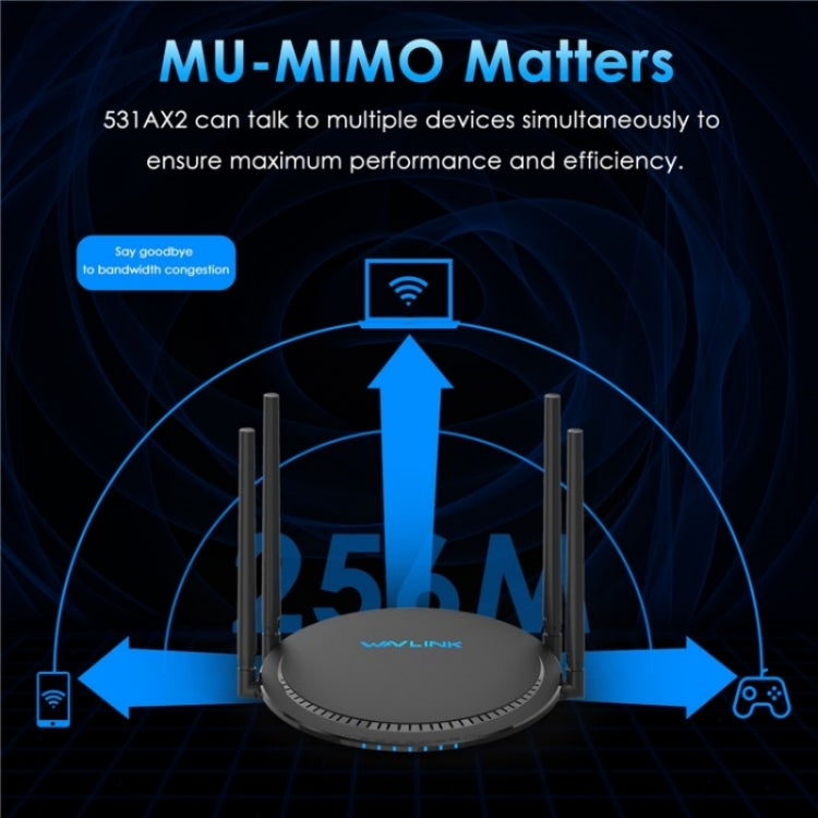 WAVLINK WN531AX2 AX1800 Dual Band Gigabit Wireless Internet Router WiFi 6 Repeater, Plug:US Plug - free shipping - PMC Jewellery - Order now!