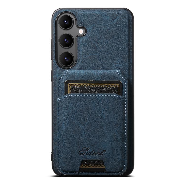 For Samsung Galaxy S25+ 5G Suteni H16 Litchi Texture Leather Detachable Wallet Back Phone Case(Blue) - free shipping - PMC TechLife - Order now!