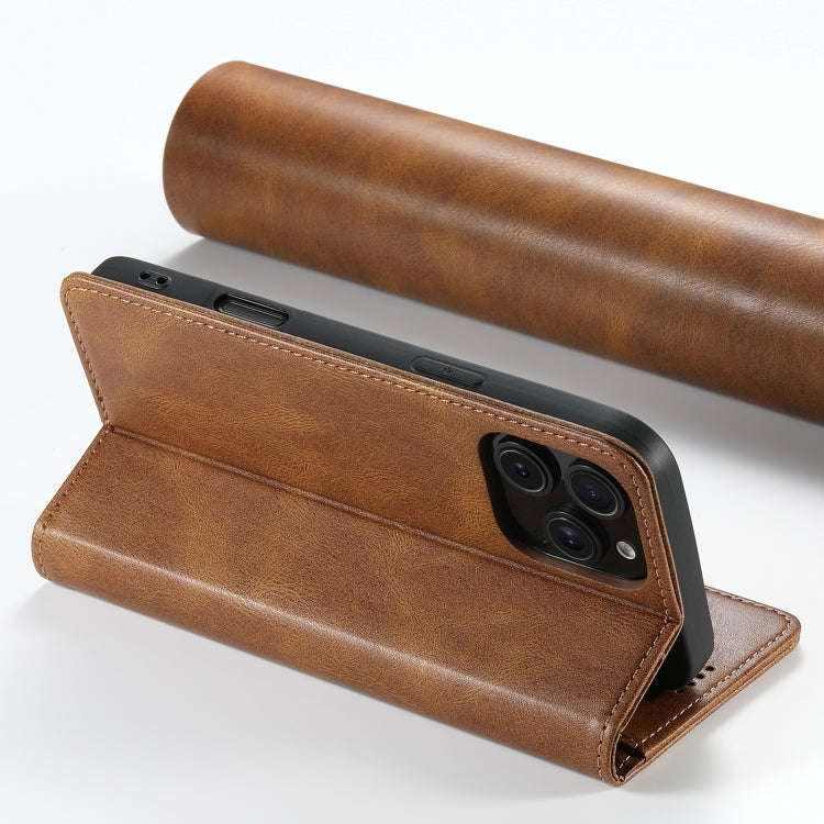 For iPhone 16 Pro Suteni J02 Oil Wax Wallet Leather Phone Case(Brown) - iPhone 16 Pro Cases by Suteni | Online Shopping South Africa | PMC Jewellery | Buy Now Pay Later Mobicred