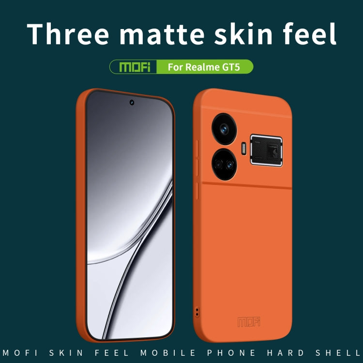 For Realme GT5 MOFI Qin Series Skin Feel All-inclusive PC Phone Case(Beige) - Realme Cases by MOFI | Online Shopping South Africa | PMC Jewellery