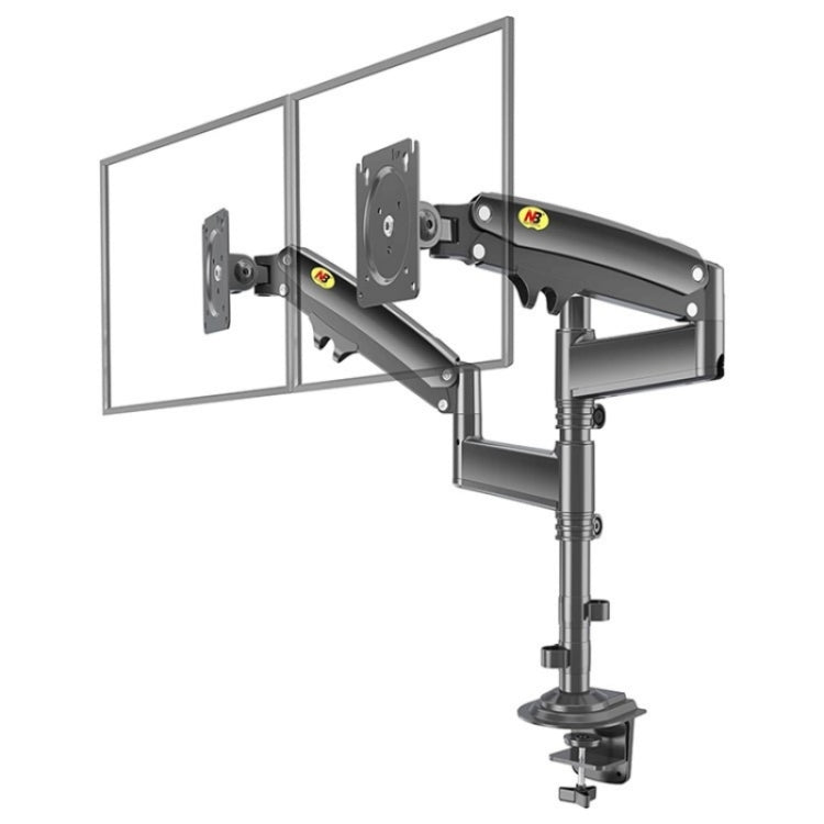 NORTH BAYOU NB H180 FP-2 Laptop Gas Spring Full Motion Dual Arm Clamp 22 - 32 inch LCD TV Monitor Desk Holder - Laptop Stand by PMC Jewellery | Online Shopping South Africa | PMC Jewellery | Buy Now Pay Later Mobicred