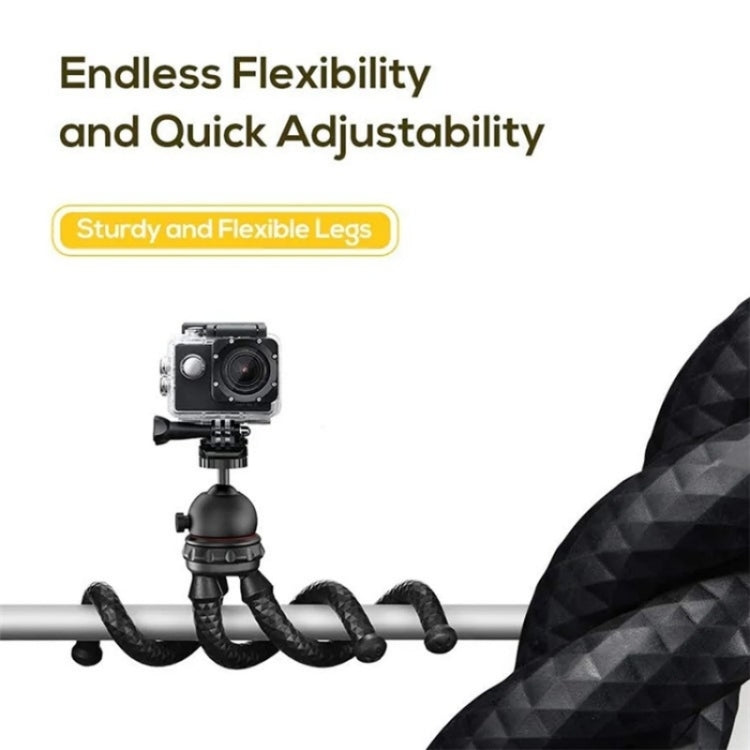 JMARY MT25 Portable Black With Phone Holder Ball Head Selfie Stick Flexible Octopus Tripod - free shipping - PMC TechLife - Order now!