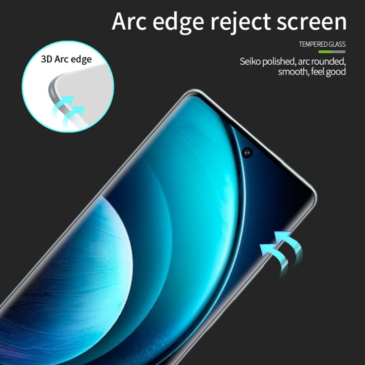 For vivo X100 / 100 Pro PINWUYO 9H 3D Hot Bending Tempered Glass Film(Black) - X100 Tempered Glass by PINWUYO | Online Shopping South Africa | PMC Jewellery | Buy Now Pay Later Mobicred