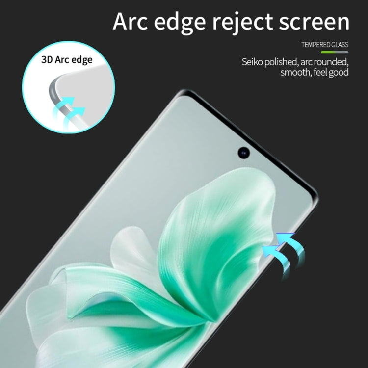 For vivo S18 / S18 Pro PINWUYO 9H 3D Hot Bending Tempered Glass Film(Black) - vivo Tempered Glass by PINWUYO | Online Shopping South Africa | PMC TechLife | Buy Now Pay Later Mobicred