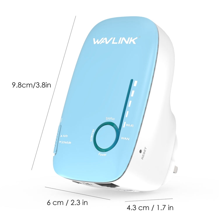 WAVLINK WN576K1 AC1200 Household WiFi Router Network Extender Dual Band Wireless Repeater, Plug:UK Plug (Blue) - free shipping - PMC Jewellery - Order now!