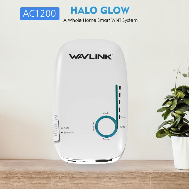 WAVLINK WN576K1 AC1200 Household WiFi Router Network Extender Dual Band Wireless Repeater, Plug:US Plug (White) - Wireless Routers by WAVLINK | Online Shopping South Africa | PMC Jewellery | Buy Now Pay Later Mobicred