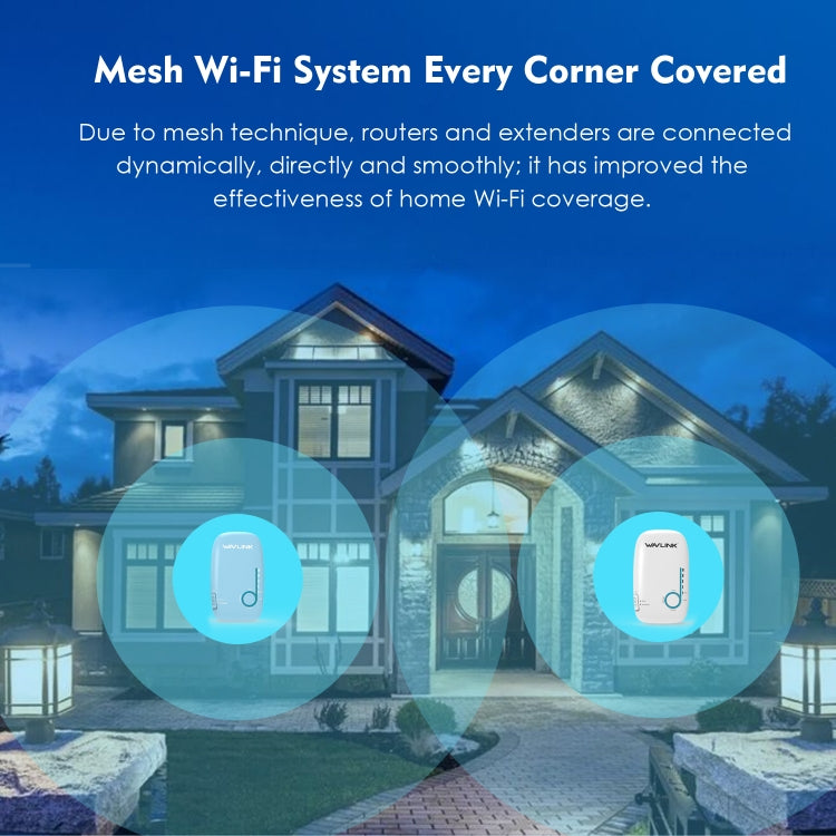 WAVLINK WN576K2 AC1200 Household WiFi Router Network Extender Dual Band Wireless Repeater, Plug:EU Plug (White) - free shipping - PMC Jewellery - Order now!