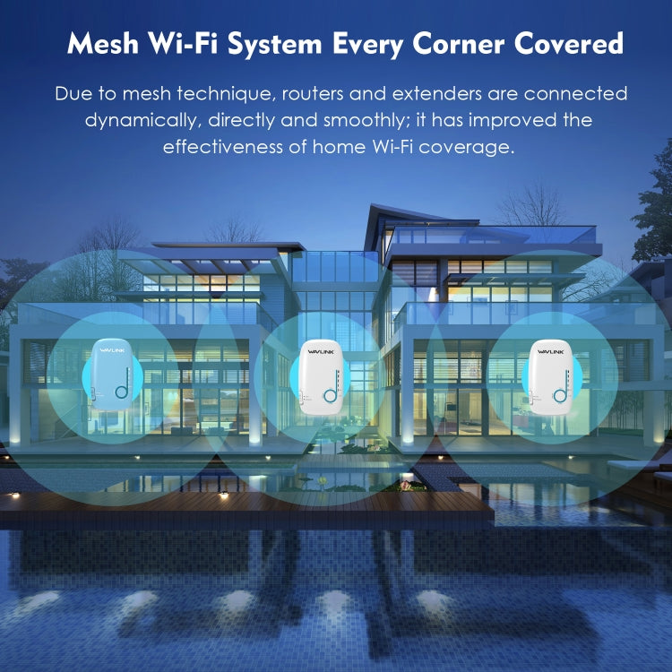 WAVLINK WS-WN576A2 AC750 Household WiFi Router Network Extender Dual Band Wireless Repeater, Plug:AU Plug - free shipping - PMC Jewellery - Order now!