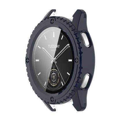 For Xiaomi Watch S3 ENKAY Hat-Prince Full Coverage PC + Tempered Glass Film Integrated Watch Case(Dark Blue) - Watch Cases by ENKAY | Online Shopping South Africa | PMC Jewellery | Buy Now Pay Later Mobicred