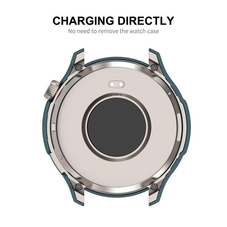 For Amazfit Balance A2286 ENKAY Hat-Prince Full Coverage Tempered Glass Film Integrated PC Watch Case(Ivory White) - Watch Cases by ENKAY | Online Shopping South Africa | PMC TechLife | Buy Now Pay Later Mobicred