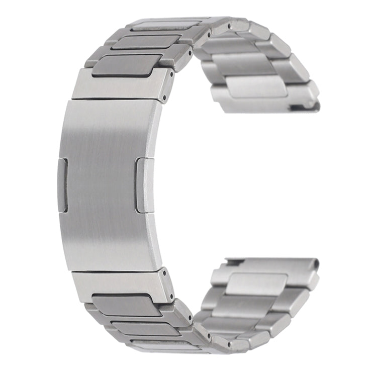 For Huawei Watch Ultimate / Buds H-Shaped Folding Buckle Stainless Steel Metal Watch Band(Silver) - Watch Bands by PMC Jewellery | Online Shopping South Africa | PMC Jewellery